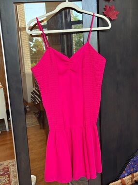 Parker Hot Pink Spaghetti Strap Mini Dress